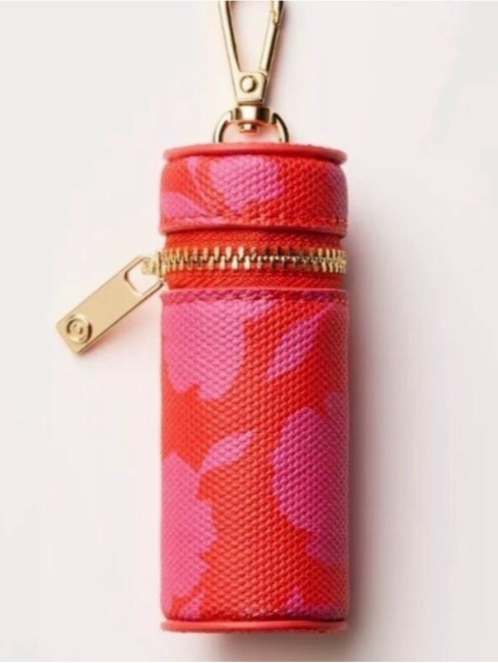 Kate Spade Pink and Red Lipstick Keychain Pouch